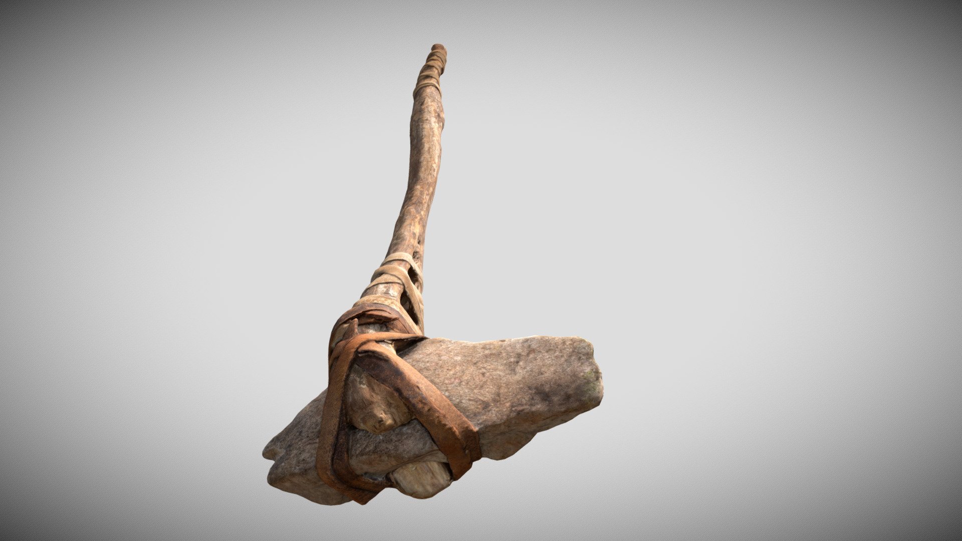 3D Real Primitive Hammer Stone 3d model