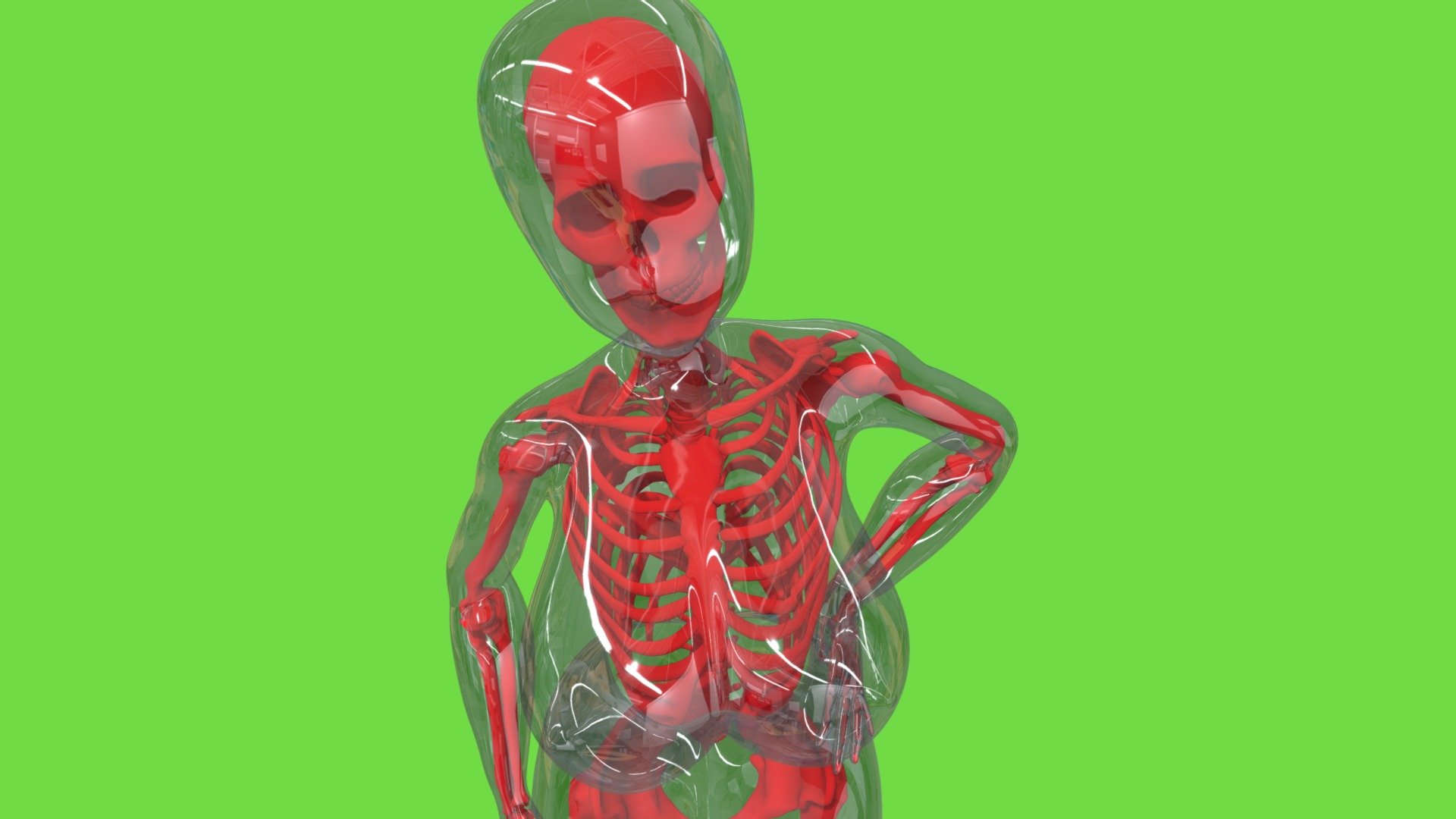 Glass Girl 3d model