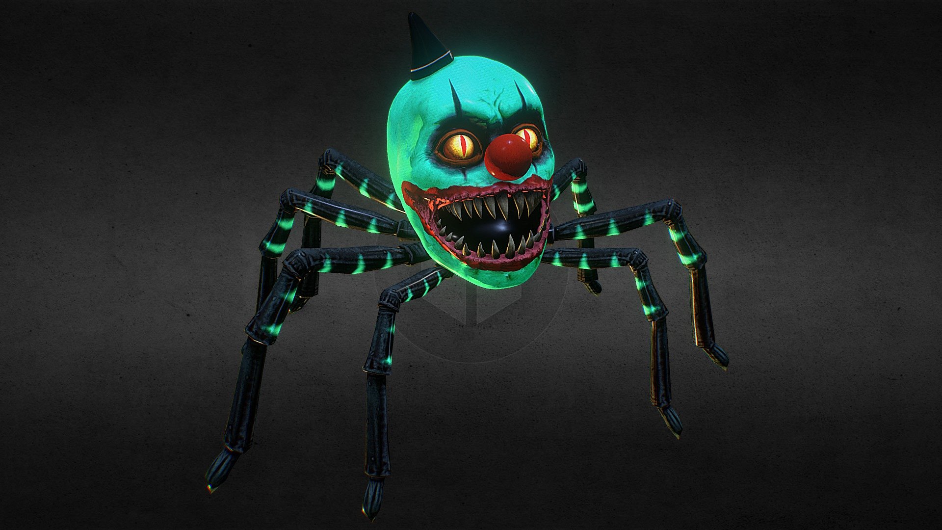 Crazy Carnevil Clown Spider 3d model