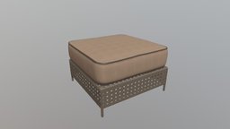 Pinery Ottoman Brown & Beige