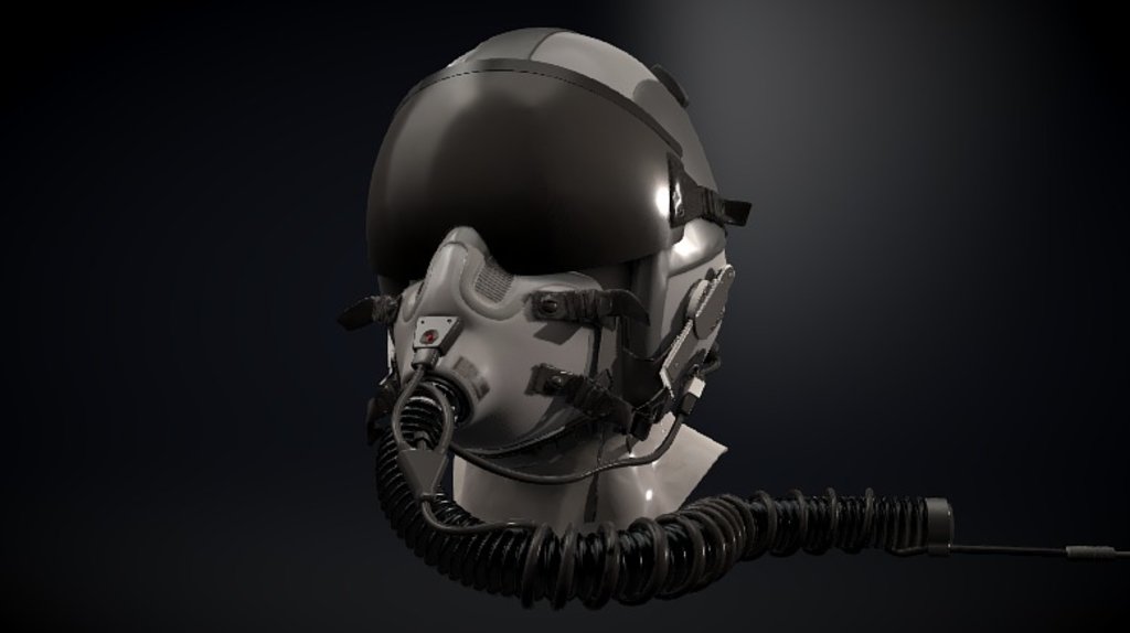 Pilot helmet HGU-55 3d model