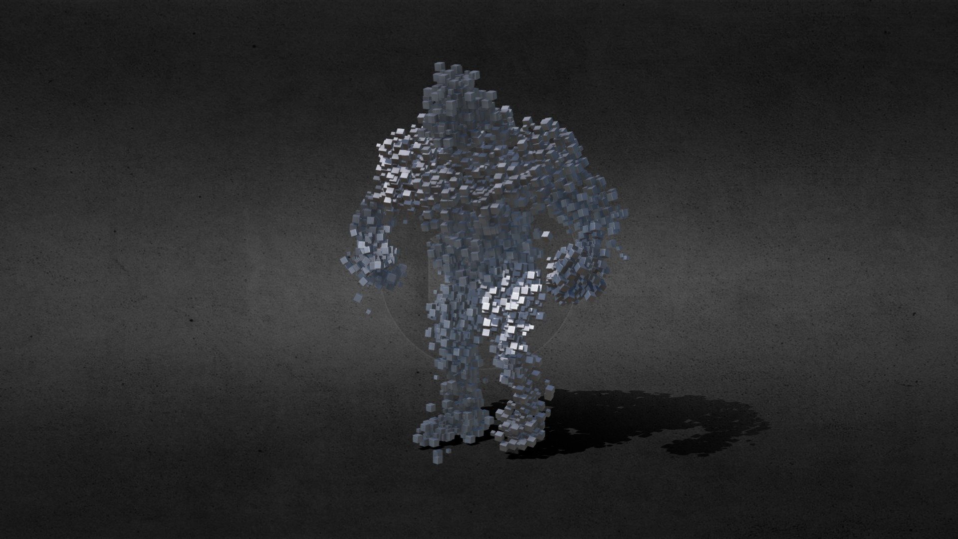 Cube golem 3d model