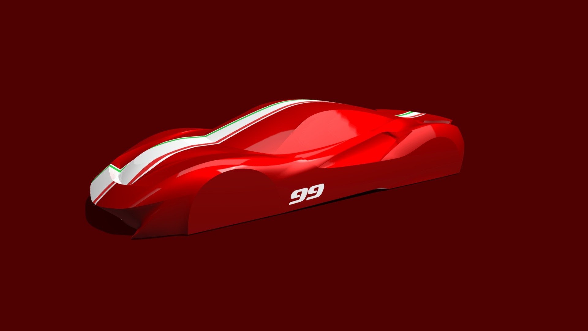 Ferrari 488 Pista Piloti #99 3d model