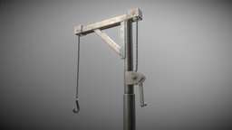 Animated Metal Hand Crane (High-Poly Version)