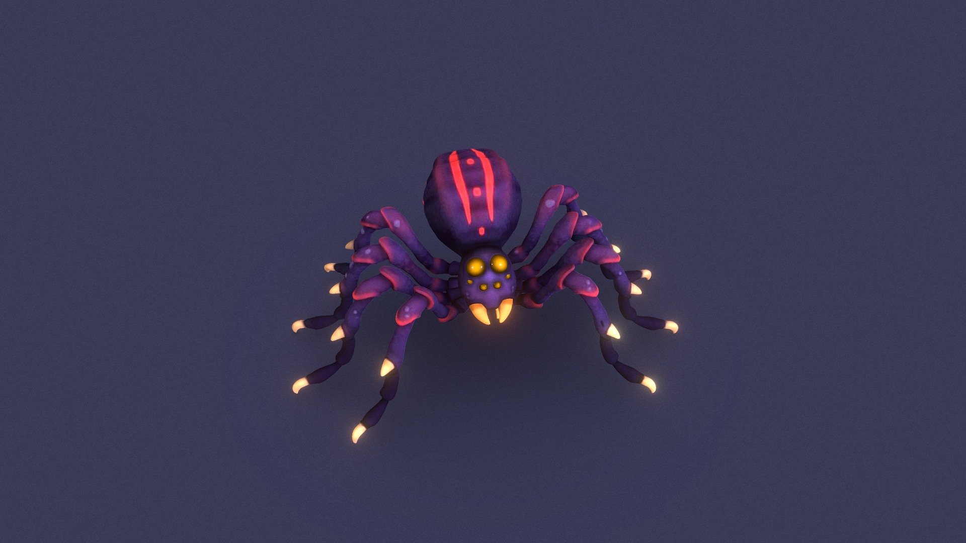 Spider Cartoon 3d model