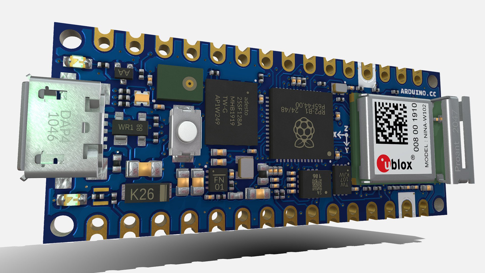 Arduino Nano RP2040 3d model