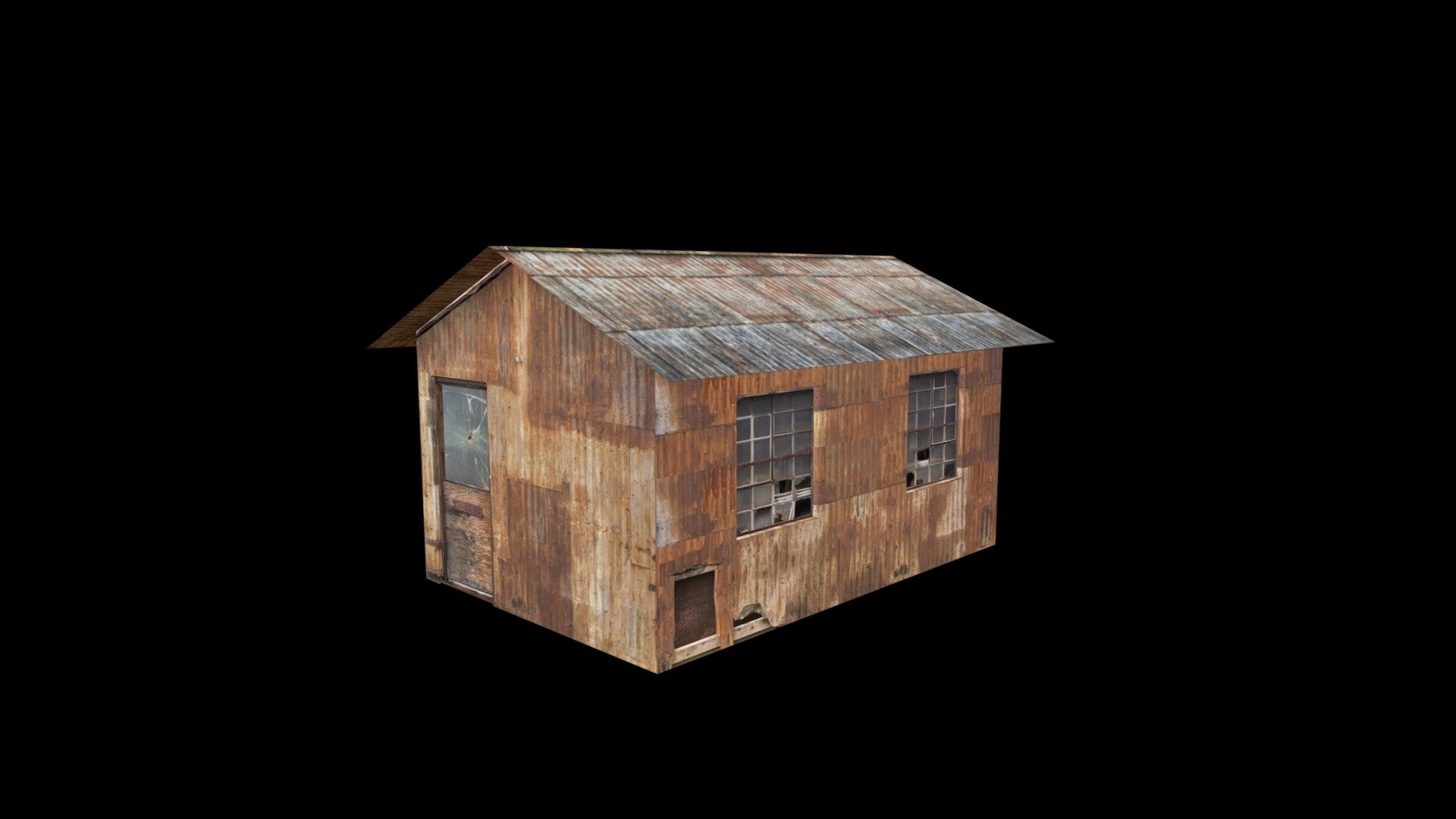 Rusty Country Shed 3d model