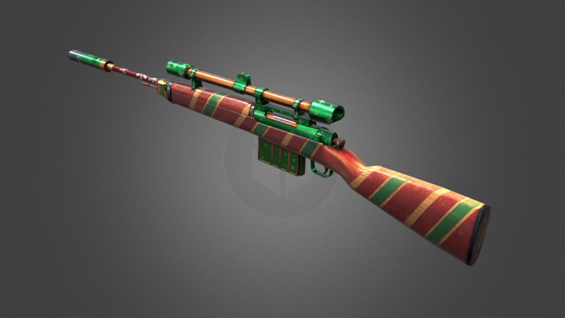 M1903 Rifle Christmas Theme 3d model