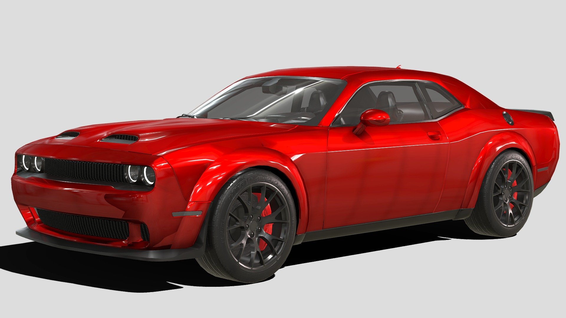 Dodge Challenger SRT Hellcat Widebody 2022 3d model