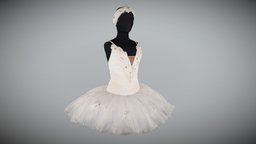 Ballet costume, white tutu LOW RES