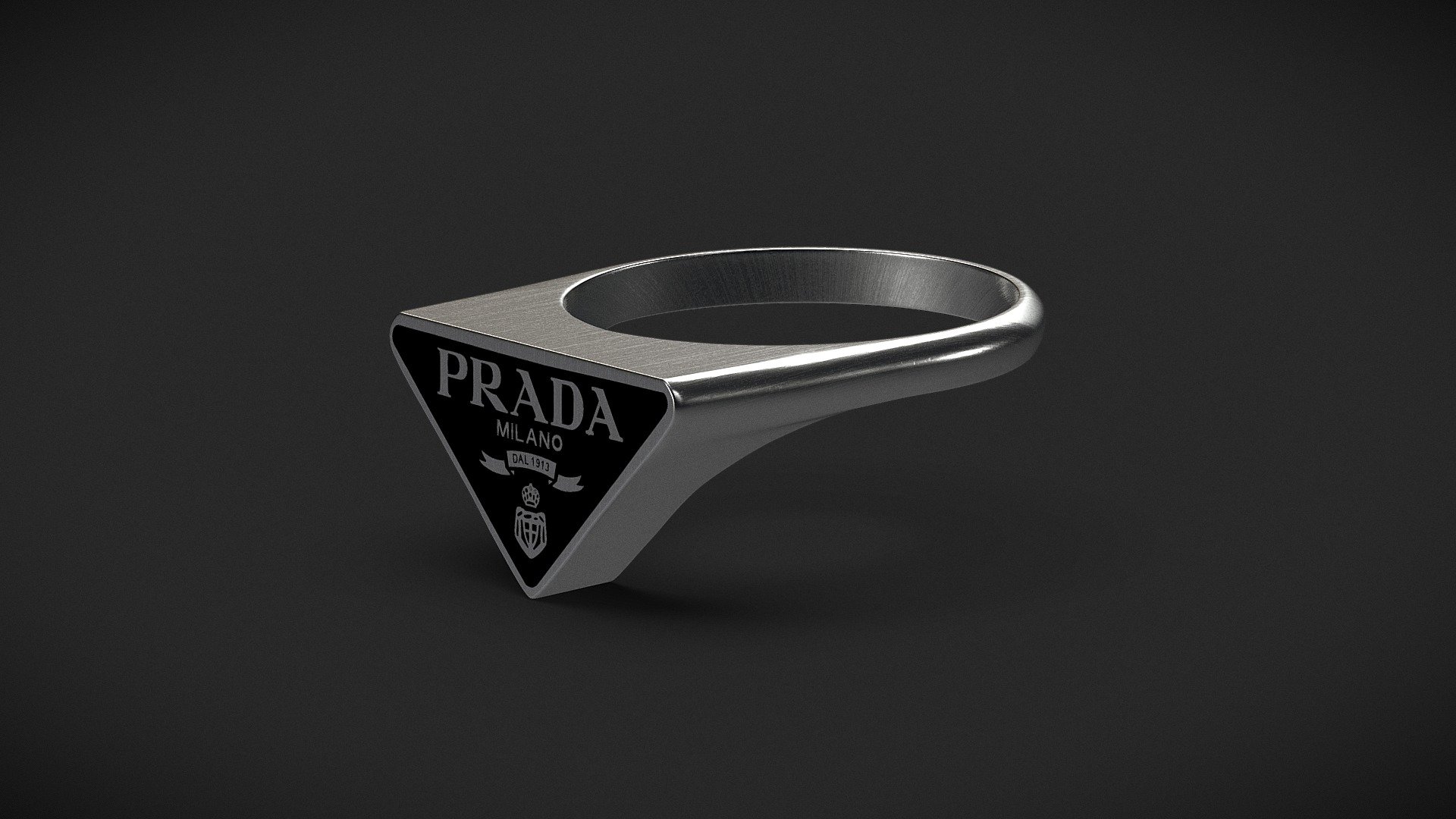 Prada Symbole Ring Black 3d model