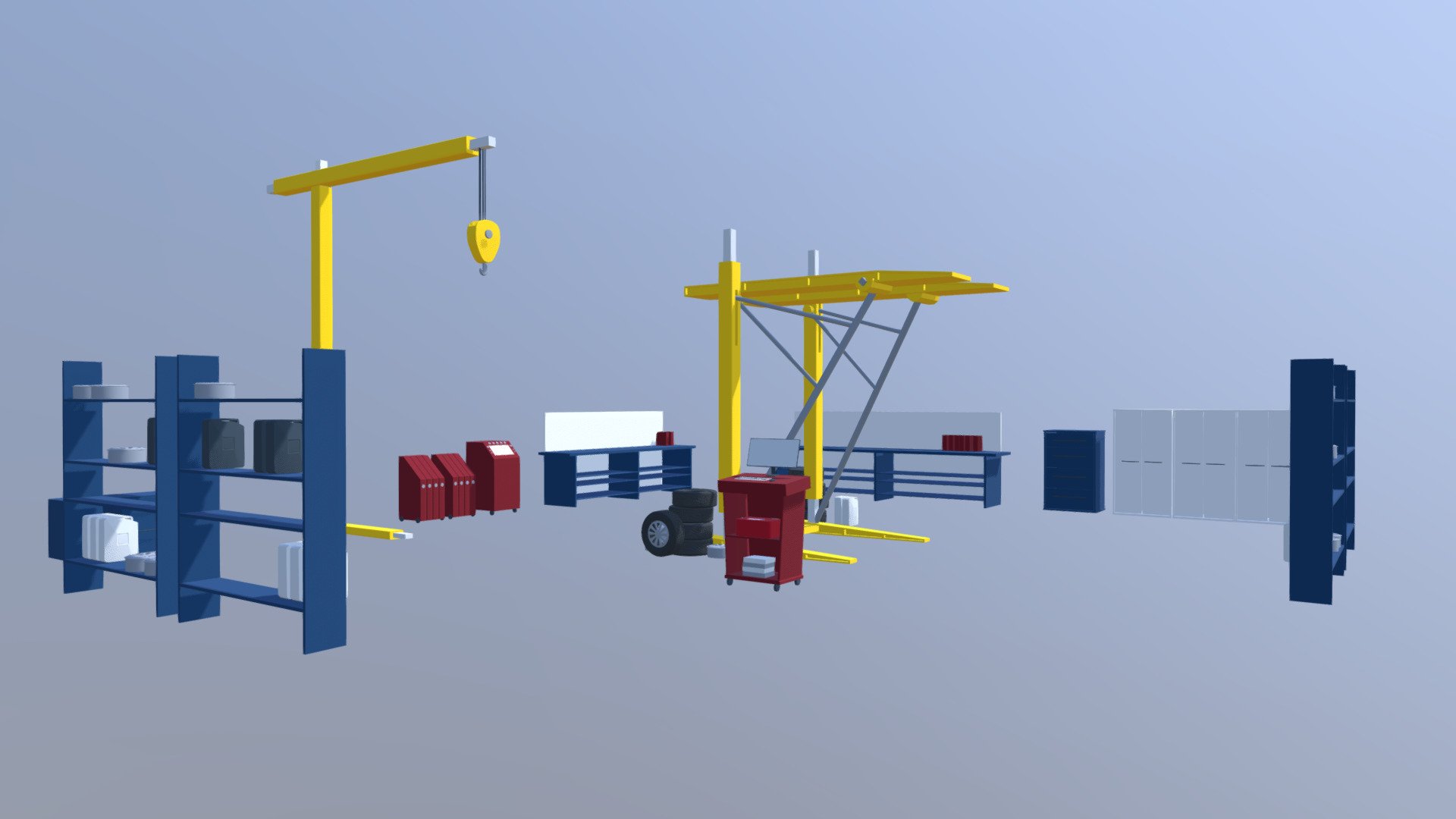 AUTO REPAIR SHOP 3d model