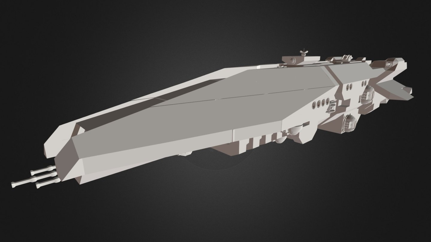 Halberd-class Destroyer (Small Grid) 3d model