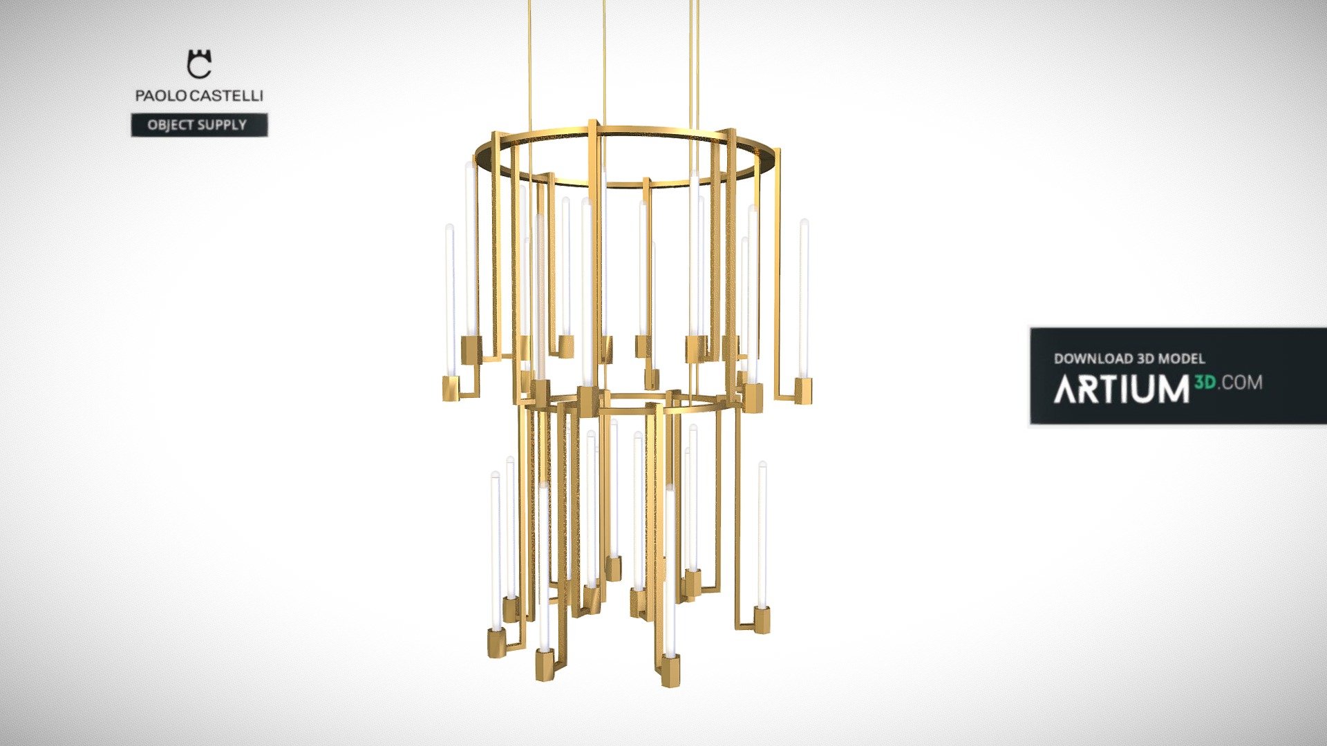 Chandelier Kalí 2 Ring from Paolo Castelli 3d model