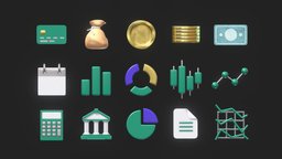 Financial 3D Icons Collection 🪙