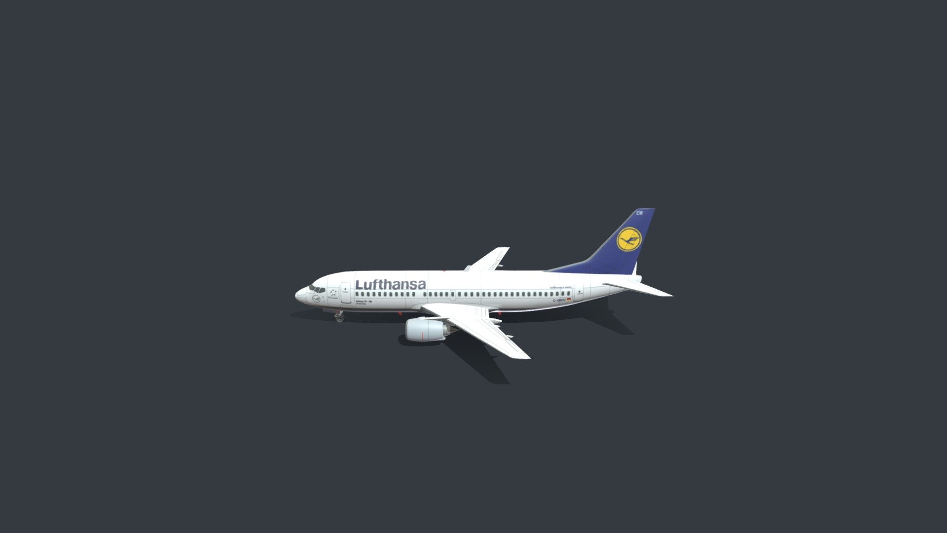 Boeing 737-300 Classic (Lufthansa) 3d model