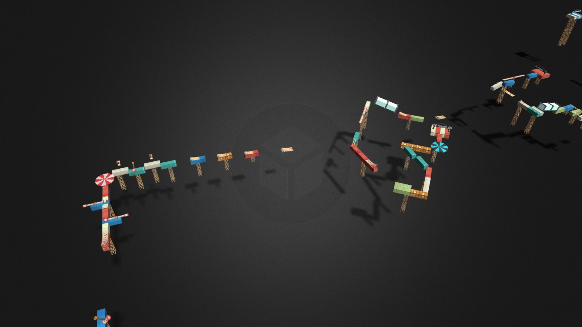 Bike Stunts Ramps 3d model