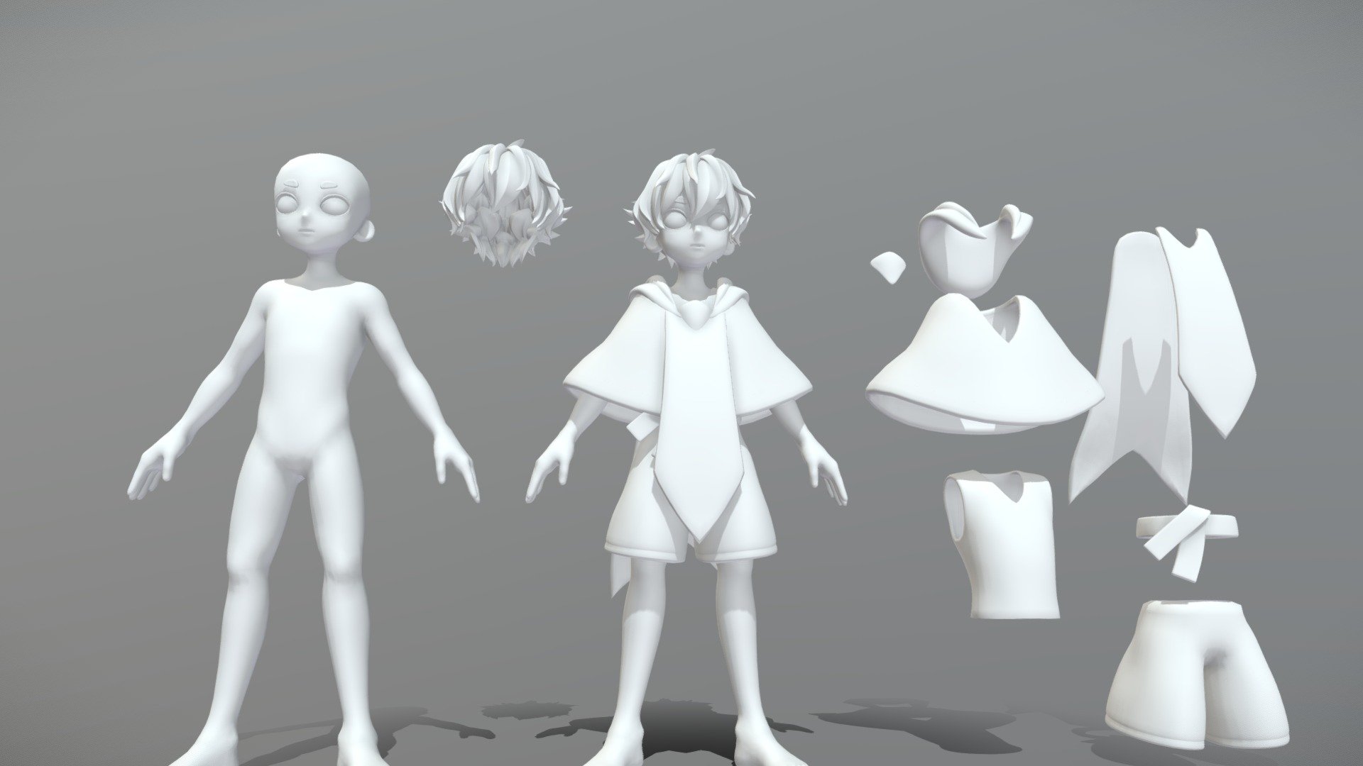 Fox Boy 3d model