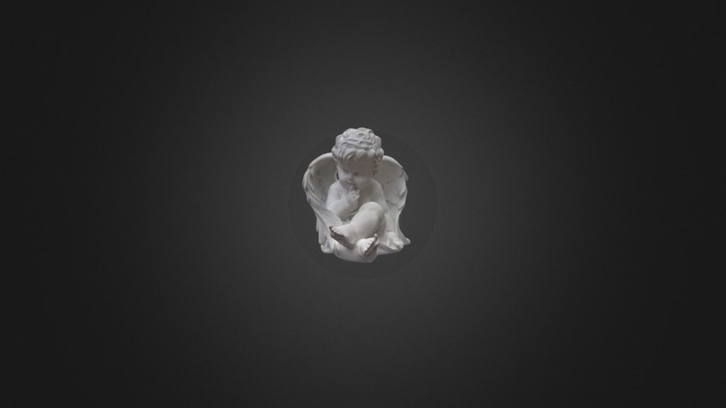 Model of Angel Stone Figurine 3d model