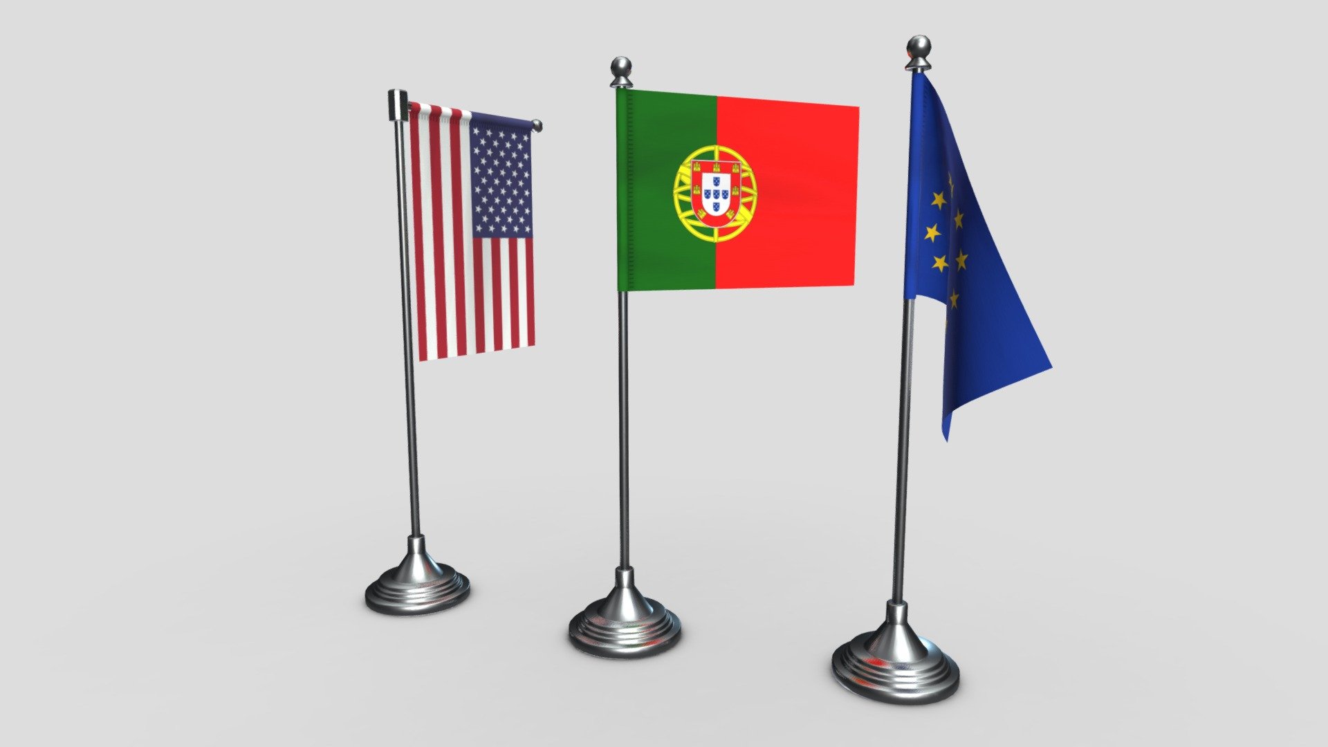 Desk Flag 3d model