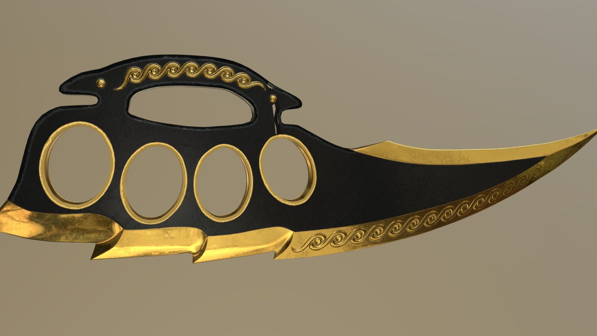 Knuckle Knife 3d model