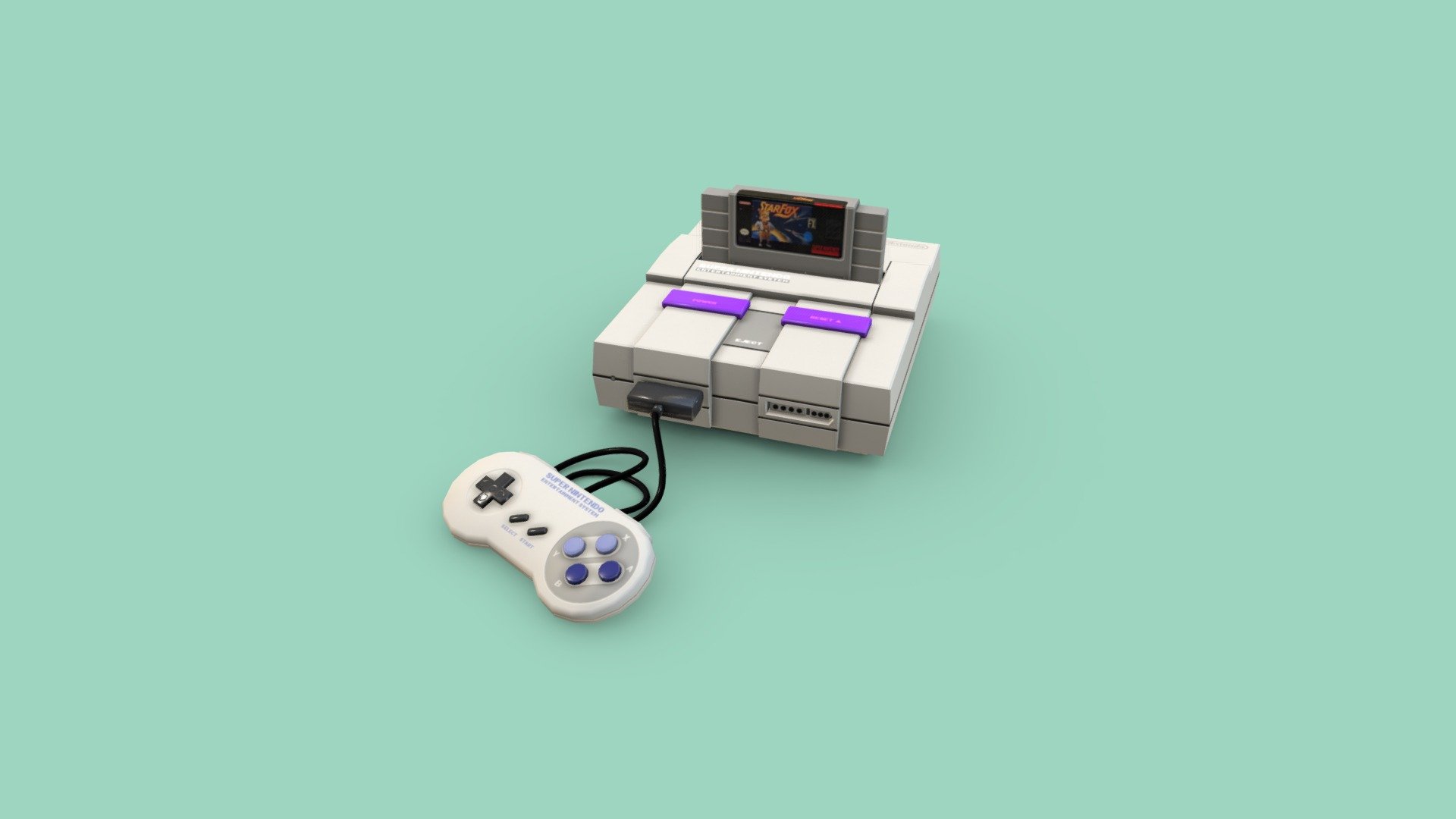 Super Nintendo Entertainment System 3d model