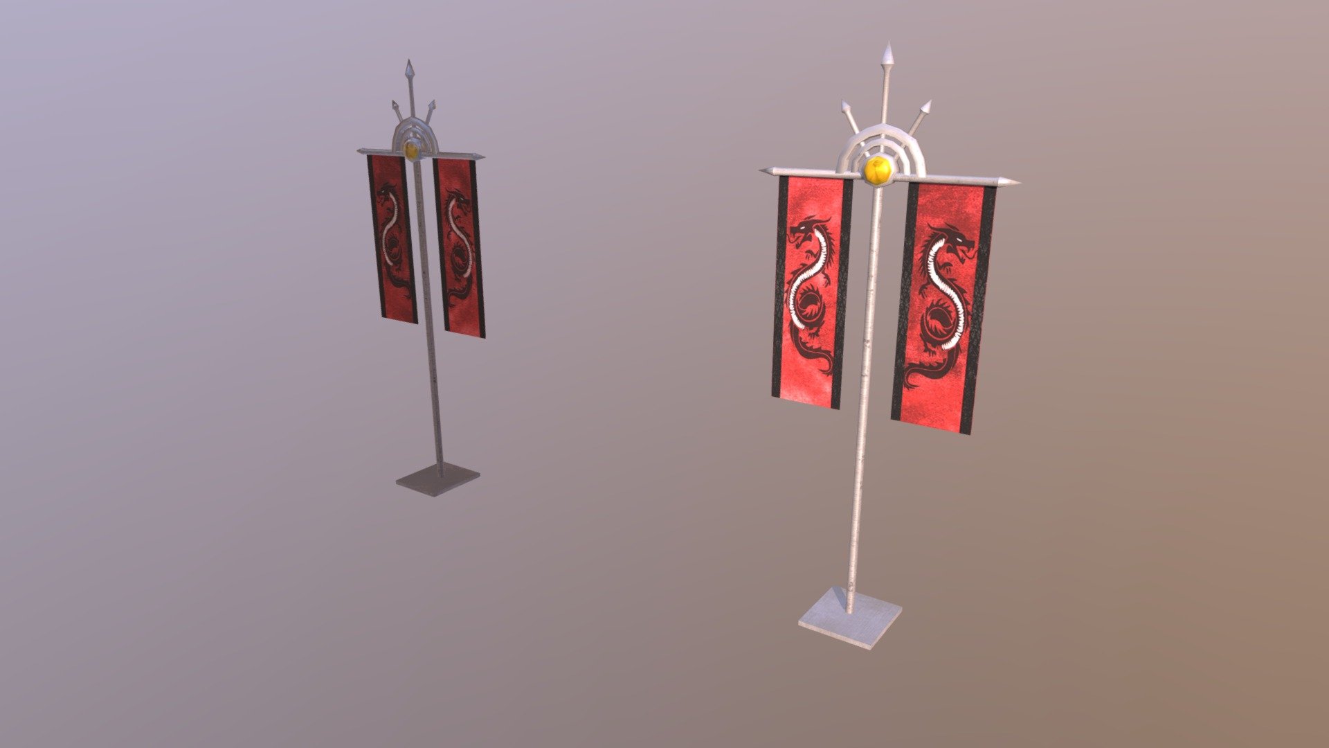 Banners 3d model