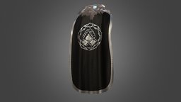 Clasped Gauntlets Cape Black