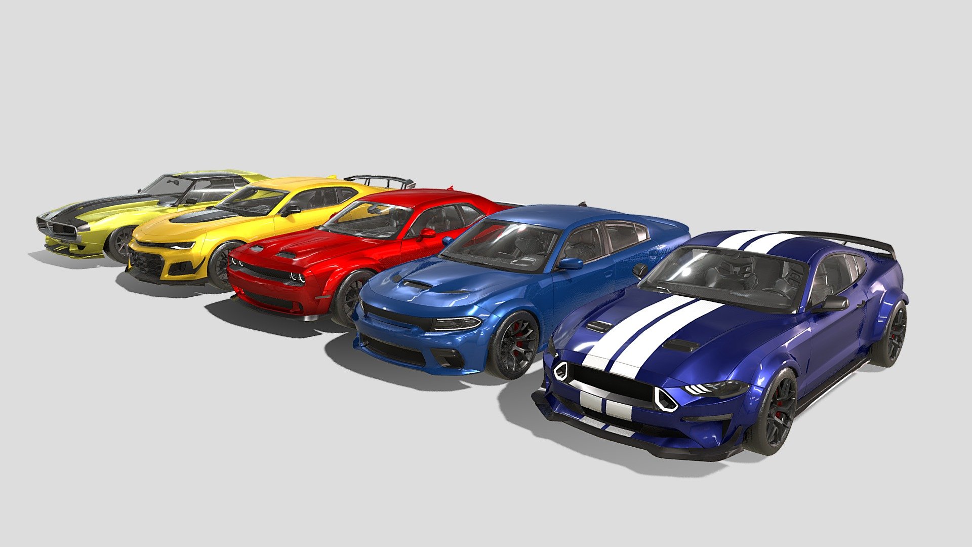 MUSCLE CARS 3d model