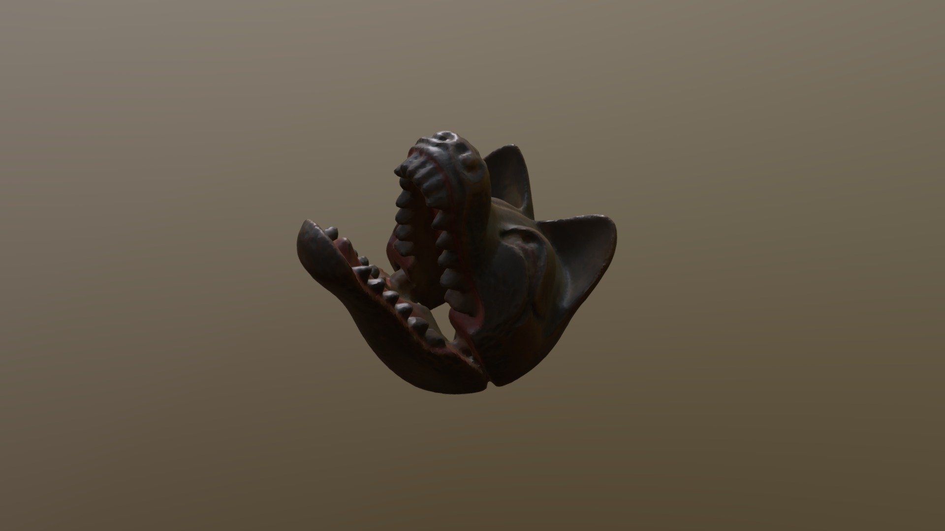 netsuke (fox mask) 3d model