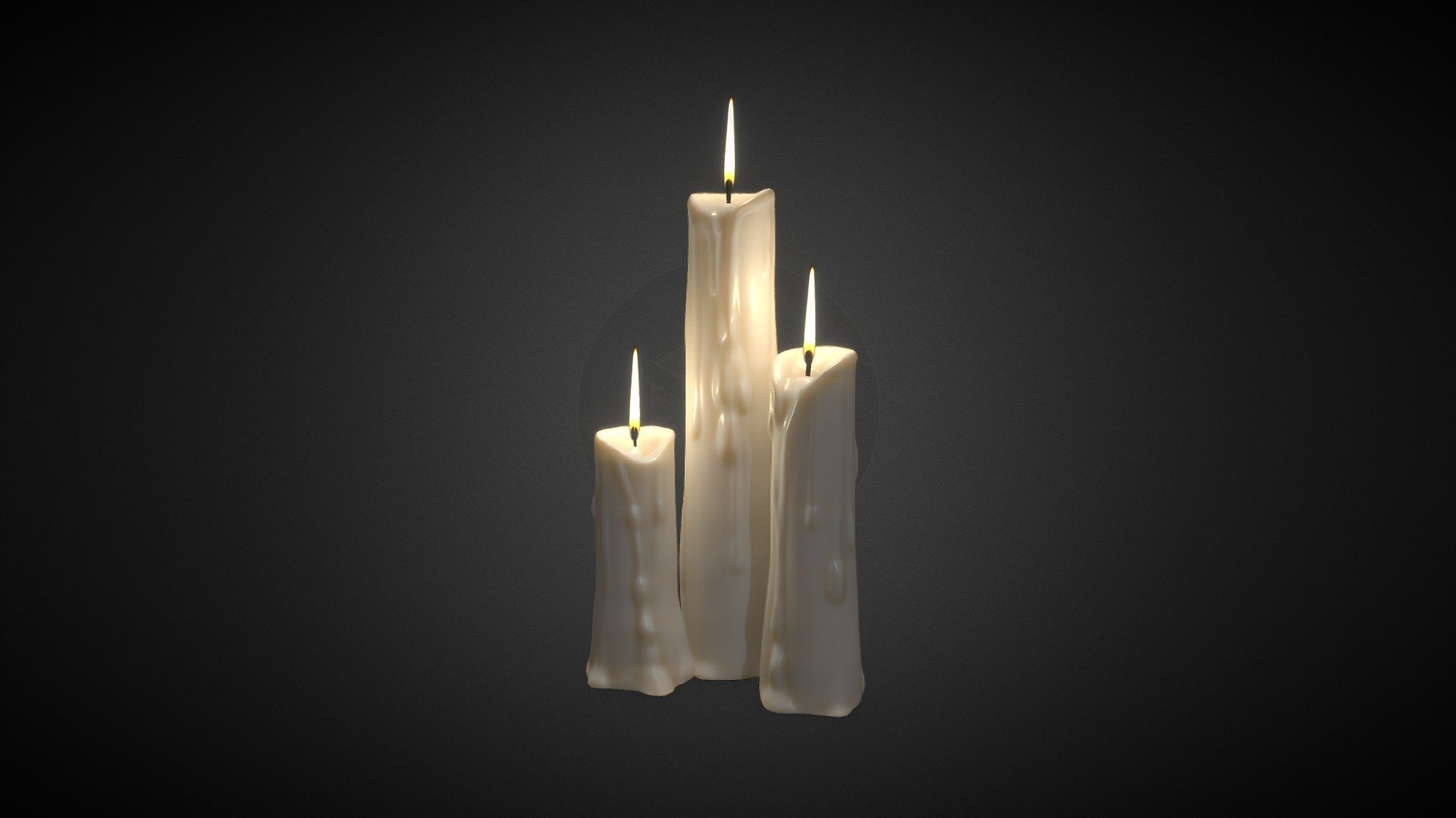 Candles 3d model