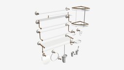 Bathroom Accessory Set Shelf Hanger