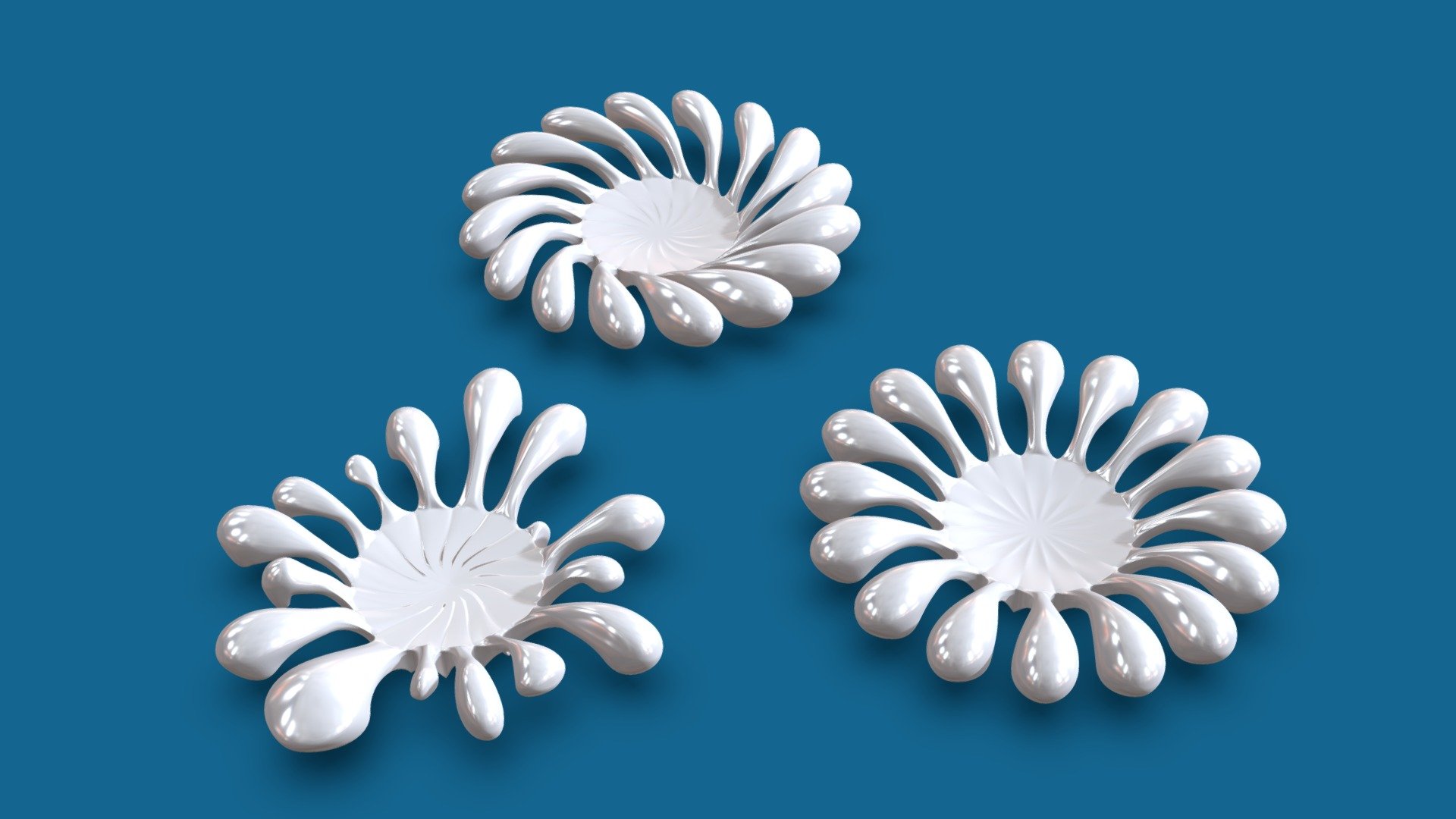 Vase Tray Splash 3d model