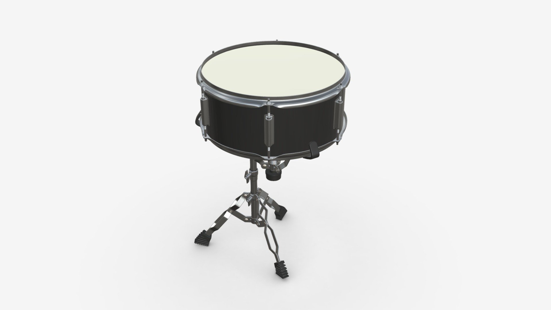 Acoustic Snare drum on stand 3d model