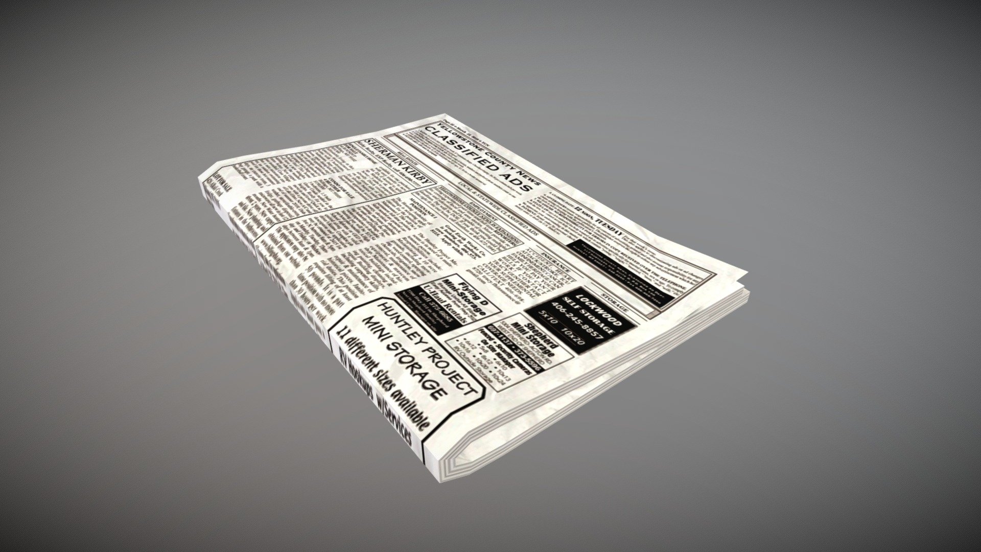 Newspaper 3d model