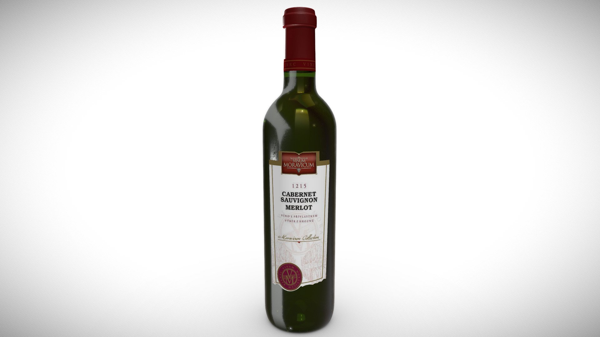 Bottle of Wine 1215 Cabernet Sauvignon Merlot 3d model