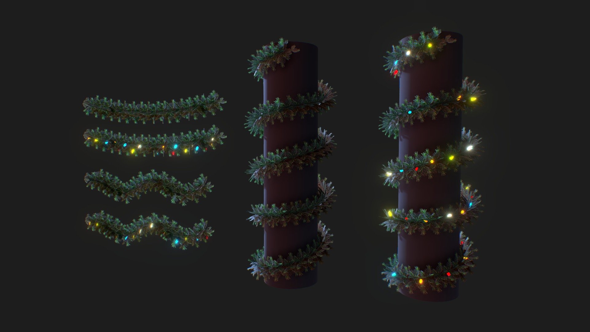 Christmas Garlands 3d model