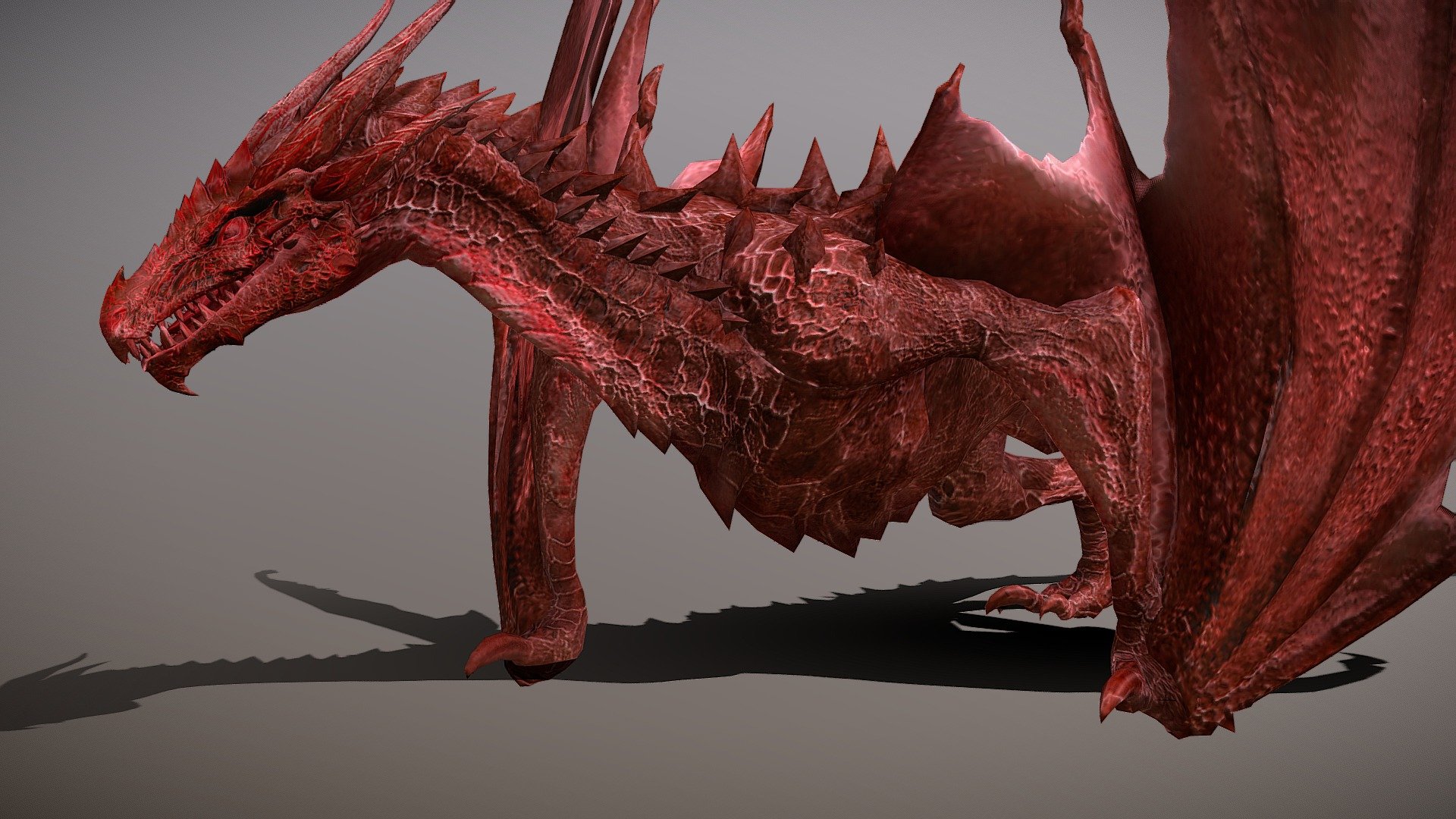 Dragon Roar Animated 3d model