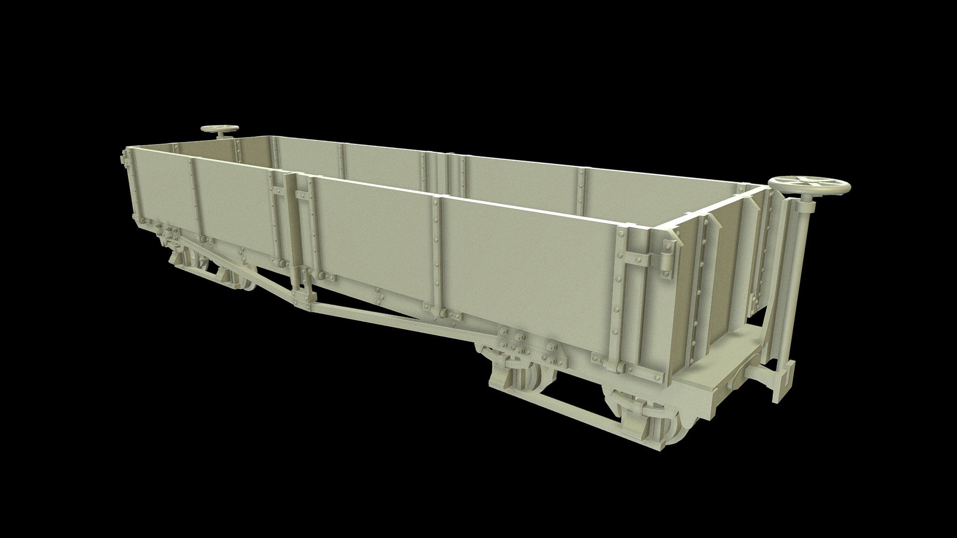 Class D Bogie Open Wagon 600mm (2ft) 3d model