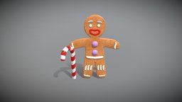 Christmas Gingerbread Man Broken Legs With Candy