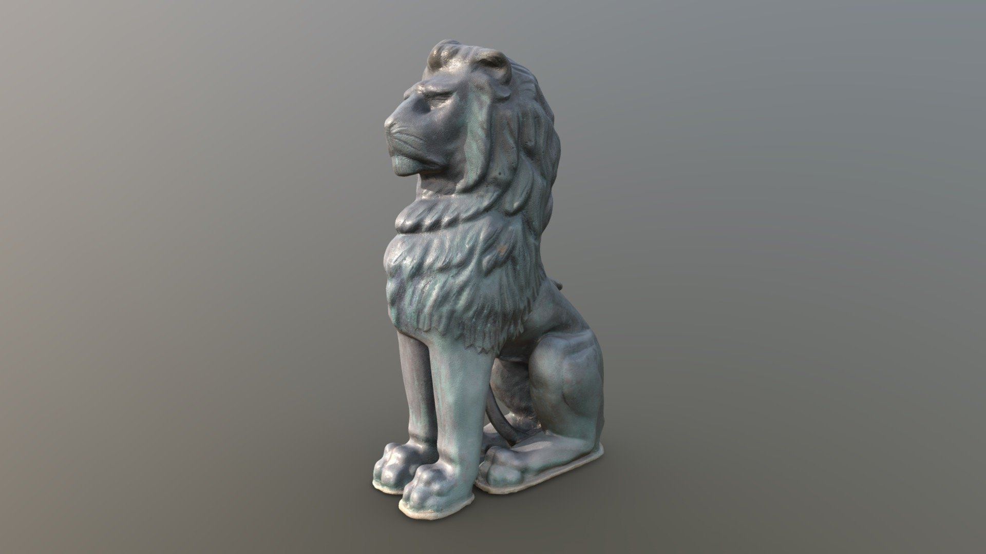 Bronze lion, Penzance 3d model