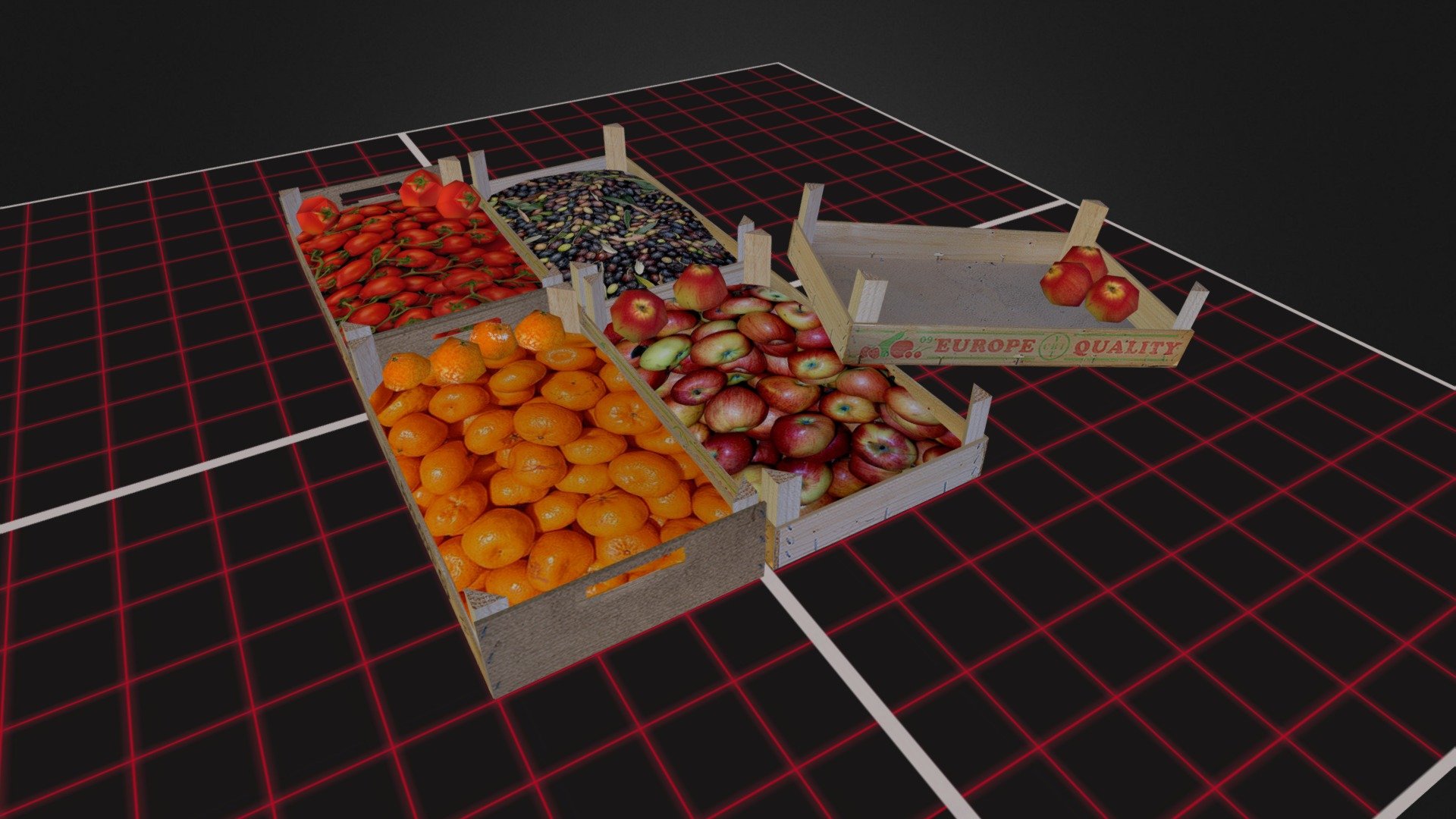 Prop_Fruit Crates 3d model