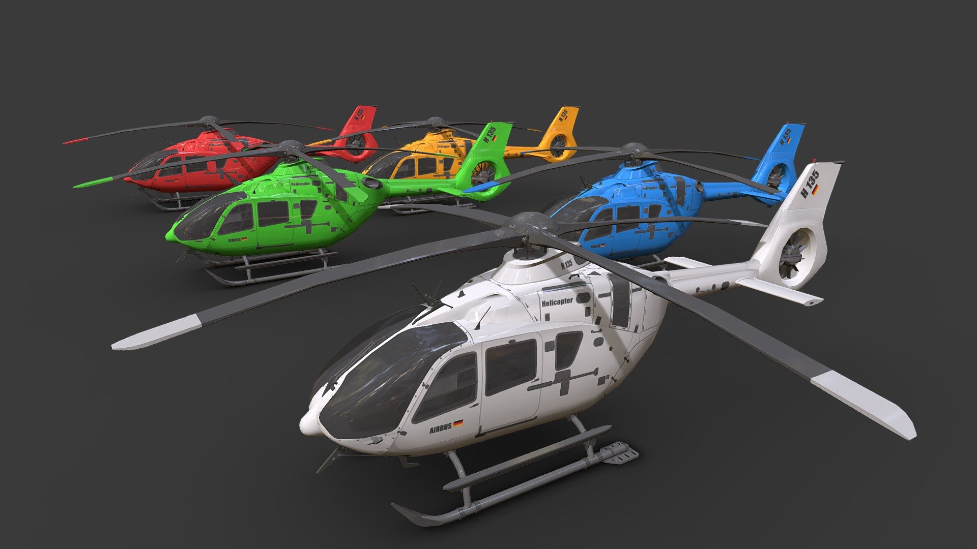 Airbus H135 3d model