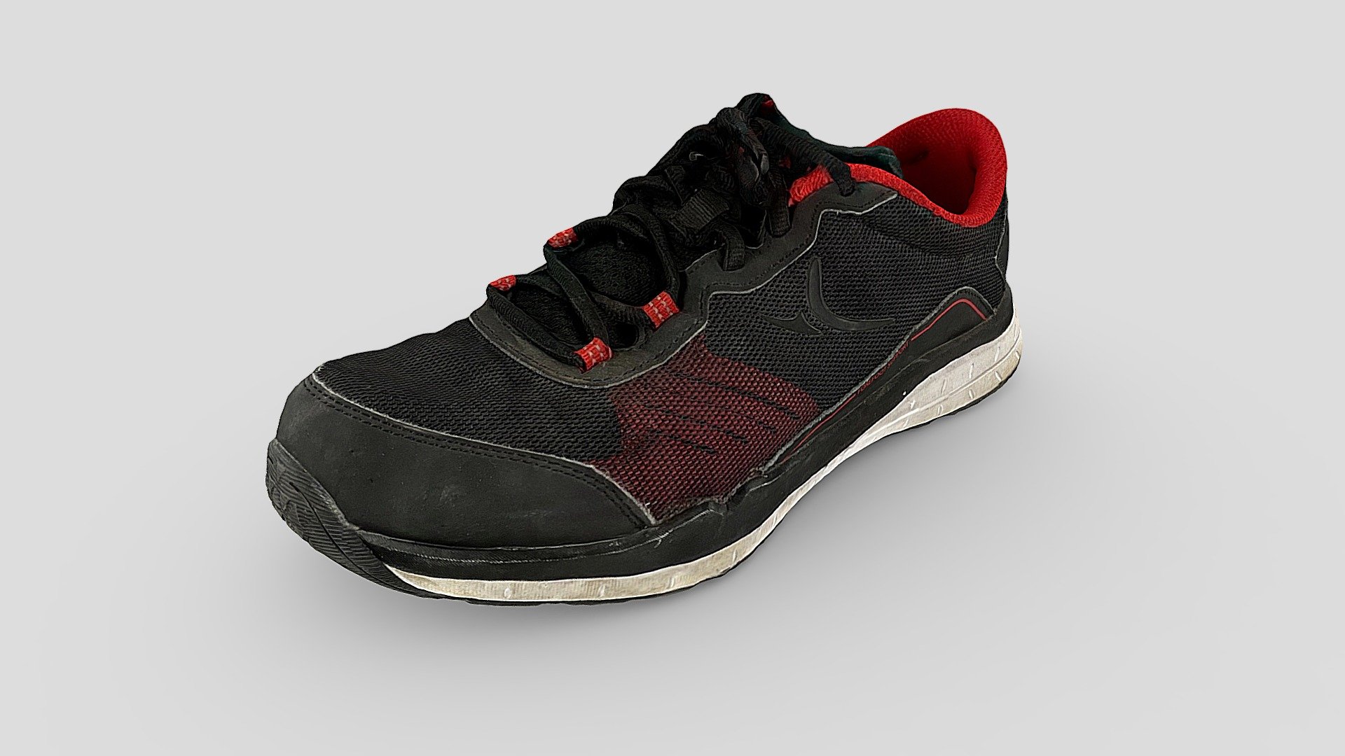 Black and red cardio shoes 3d model