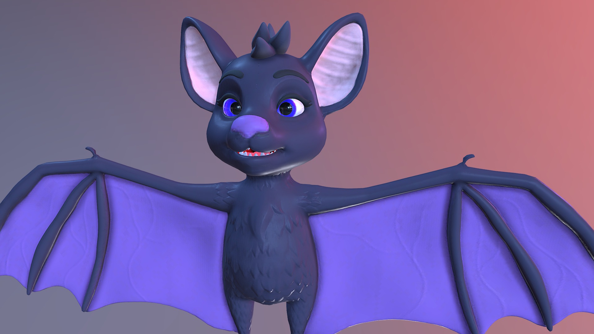 Little batty the bat! 3d model