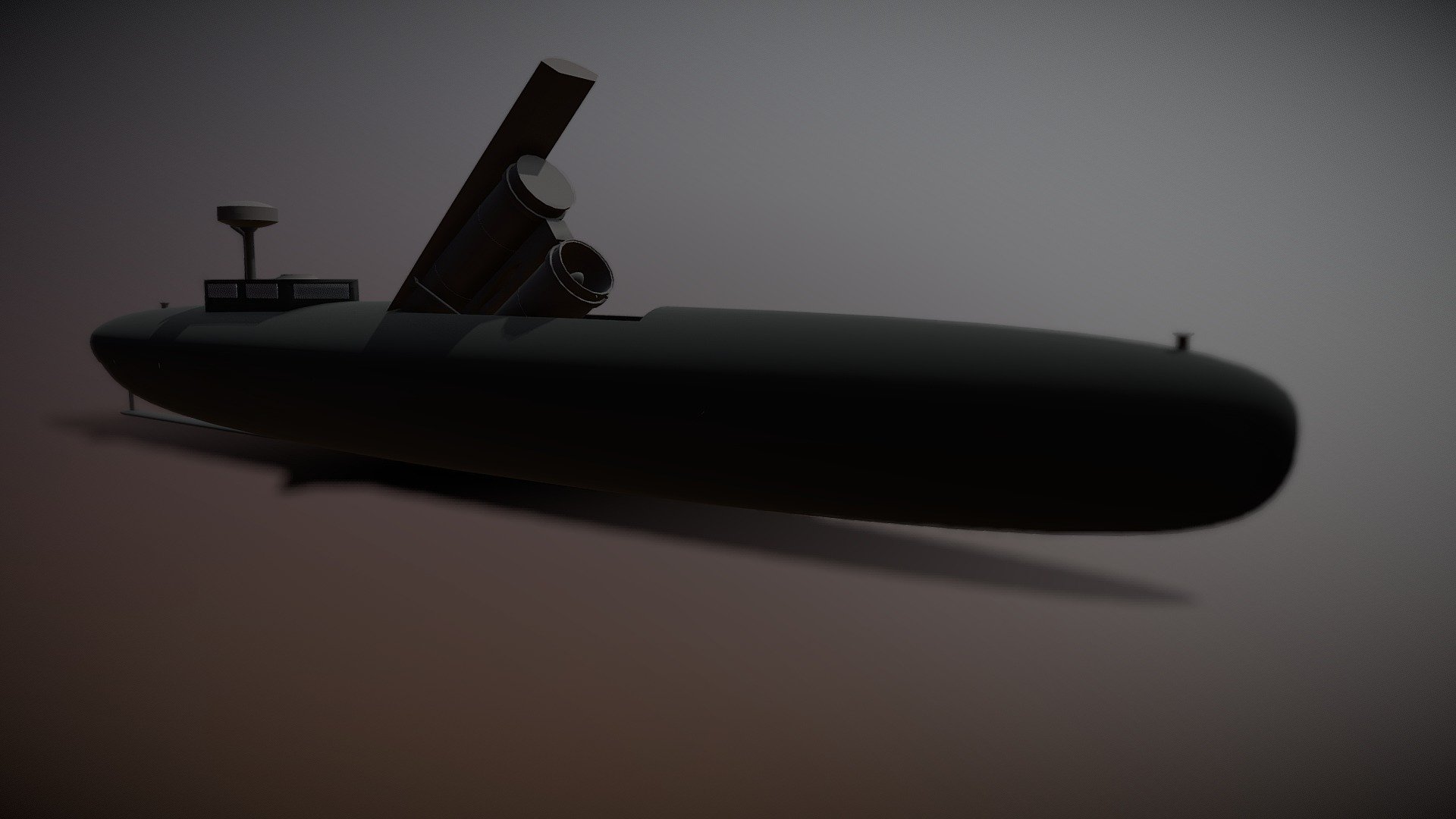 Cartel Narco Sub Missile Boat 3d model