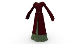 14th Century Medieval Female Gown