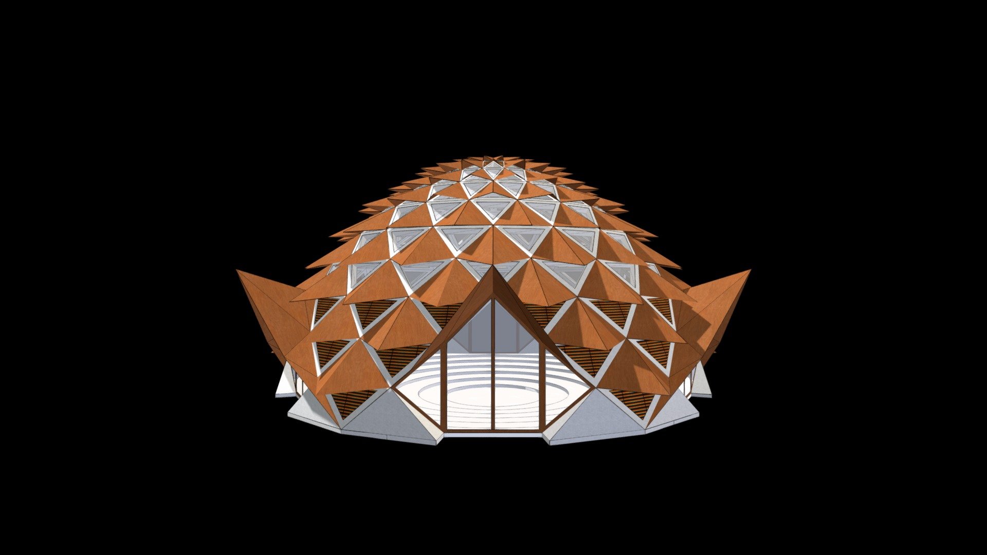 Pine Cone Meditation and Yoga Center 3d model