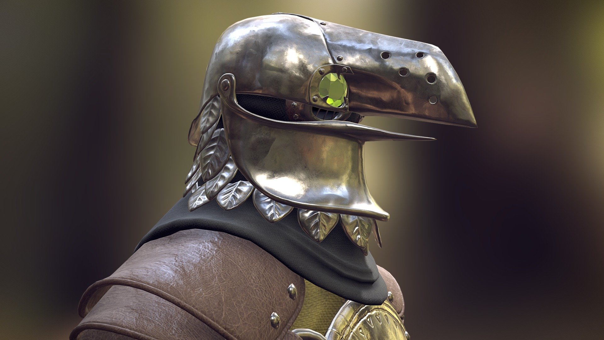 Plague helmet 3d model