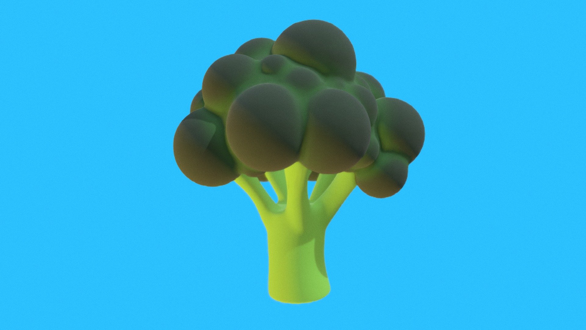 Toon Broccoli 3d model